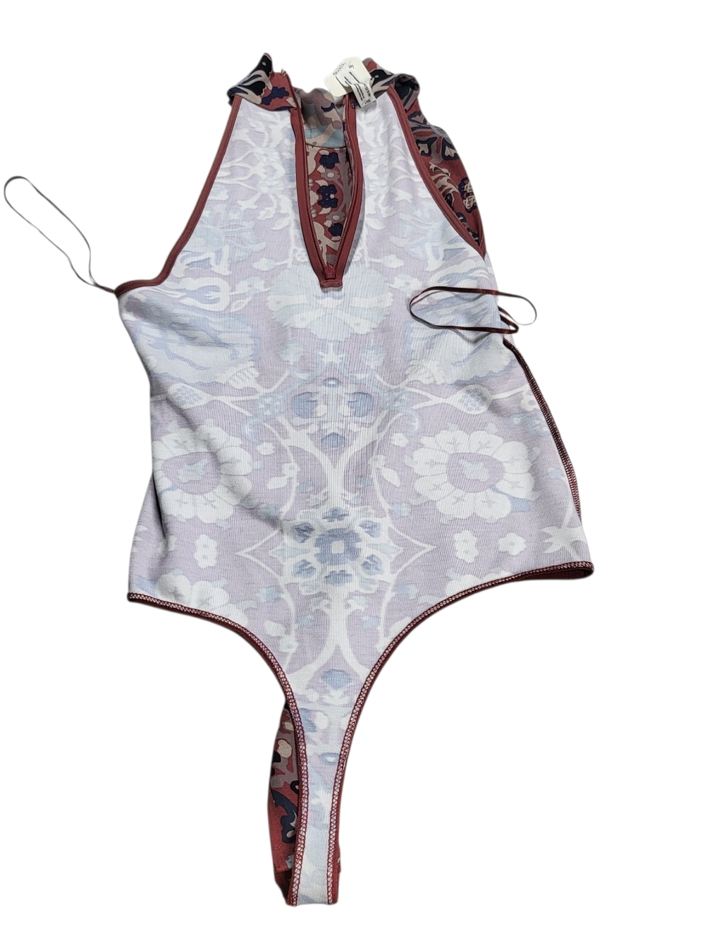 FP Intimately Body — Printed High-Neck Bodysuit in Dusty Pink-Brown - Picture 14 of 16